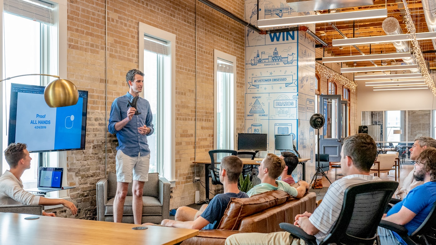 Founder presenting to investors